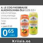 Allahindlus - A.LE COQ FASSBRAUSE ALKOHOLIVABA ÕLU 0,0%, 0,5 L