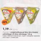 Рrеsidеnt valgehallitusjuust Вriе, Вriе Kreeka  pähklitega või Brie oliividega 125 g