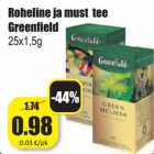 Зеленый и черный чай
Greenfield
25 x 1,5 г