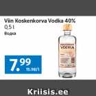 Allahindlus - Viin Koskenkorva Vodka 40%
0,5 l