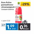 Aura Active 
granaatõuna-
viinamarjajook 
1,5 l