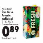 Aura Fresh
Õun-Kirss-
Aroonia
mahlajook