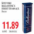 Allahindlus - šoti viski Ballantine`s finest tin