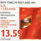 Allahindlus - šoti viski J.W Red Label + 2 klaasi