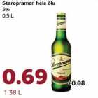 Светлое пиво Staropramen 5%, 0,5 л
