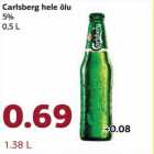 Carlsberg hele õlu 5%, 0,5 L