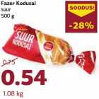 Магазин:Comarket,Скидка:Булка
большая
Fazer 500 г