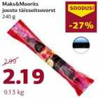 Maks&Moorits
juustu täissuitsuvorst
240 g