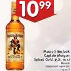 Allahindlus - Muu piiritusjook
Captain Morgan
Spiced Gold, 35%, 70 cl