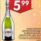 Alkohol - Itaalia kaitstud
päritolunimetusega
kvaliteetvahuvein
Martini Asti, 7,5%, 75 cl