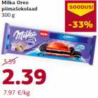Allahindlus - Milka Oreo
piimašokolaad
300 g