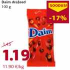 Daim dražeed
100 g
