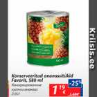 Konserveeritud ananassitükid Favorit, 580 ml